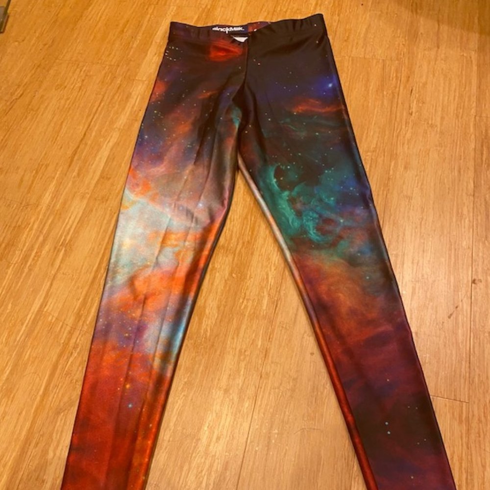 BlackMilk Rainbow Galaxy Print Leggings Small